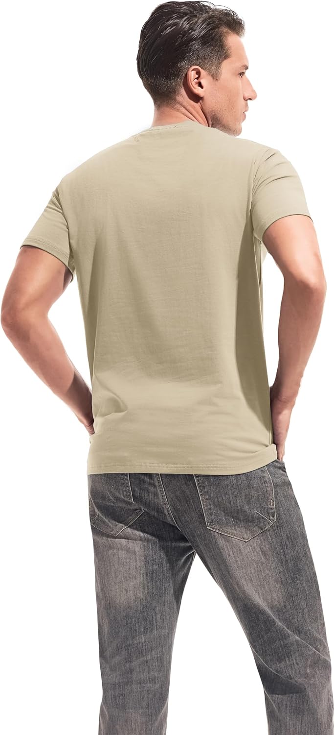 Thumbnail 2 de VEIISAR Herren Baumwoll T-Shirt (190g) – Mitteldickes Basic mit Rundhals, weich & dehnbar