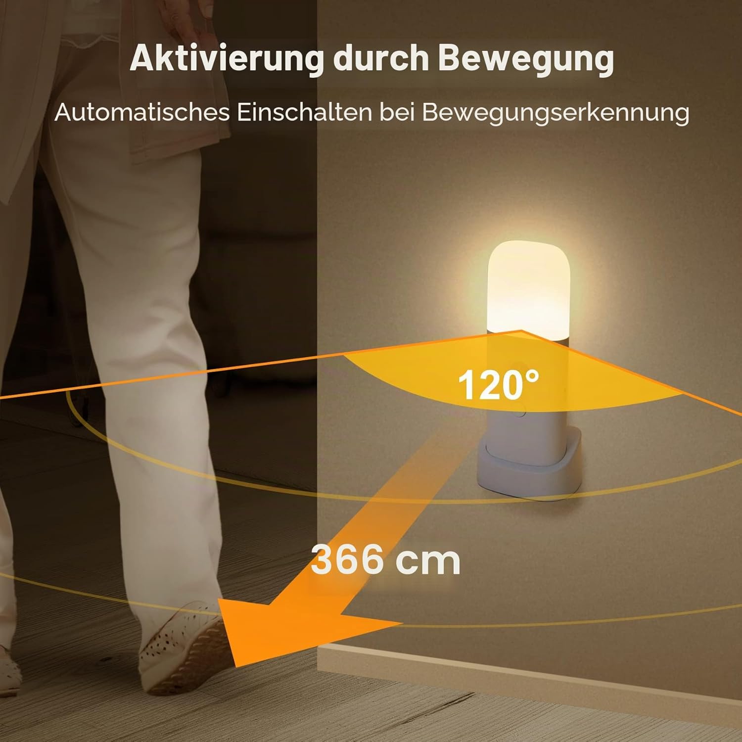 Detalle de YELKO Bewegungsmelder Nachtlicht 2000mAh