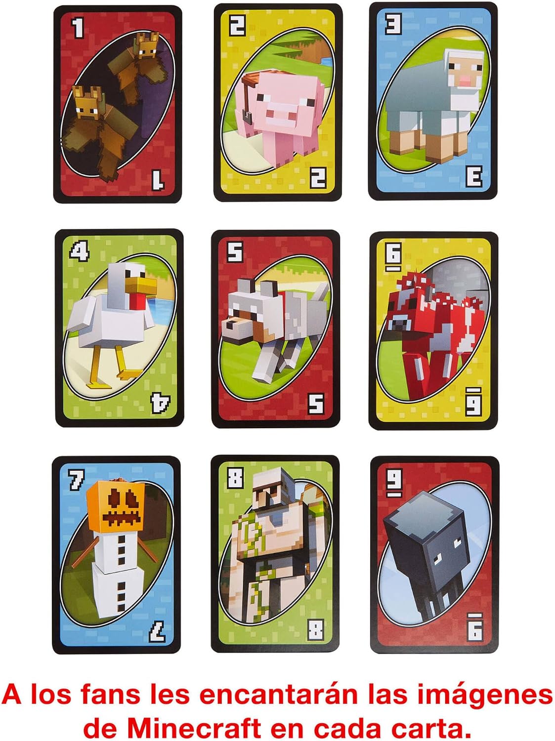 Detalle de Mattel Games UNO Minecraft: juego de cartas para niños a partir de 7 años