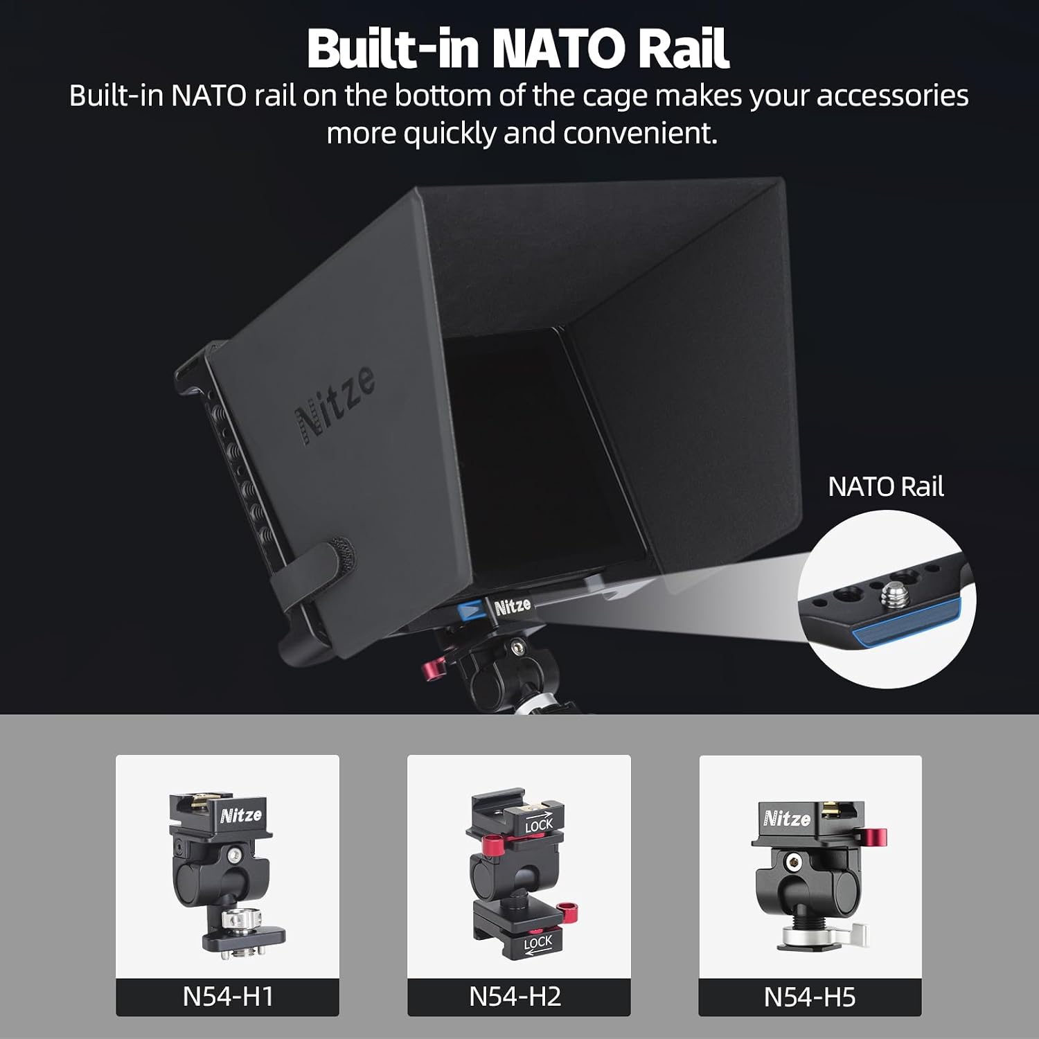 Thumbnail 5 de Nitze JT-I04B Monitorkäfig für PortKeys BM7 II DS