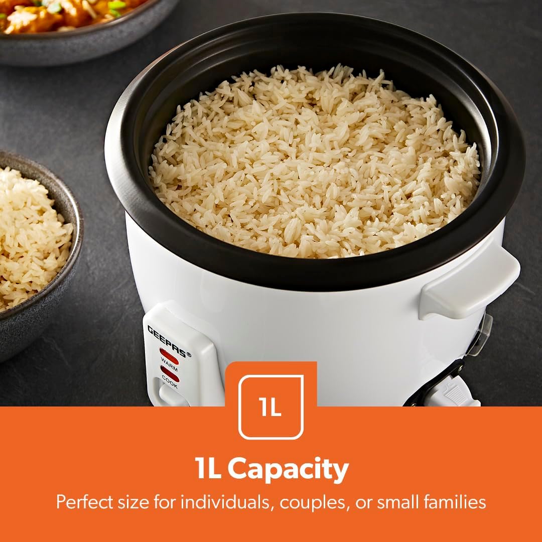 Detalle 2 de Geepas 450W Rice Cooker with Steamer 1L