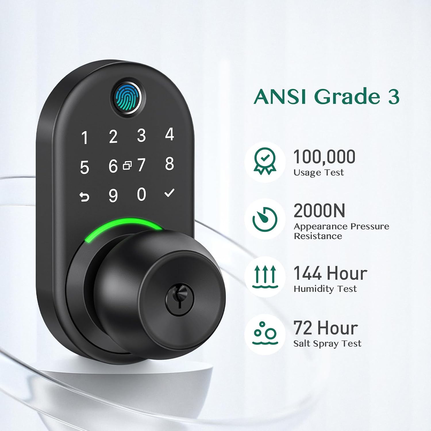 Detalle de Yamiry Smart Door Knob Lock, Aluminium