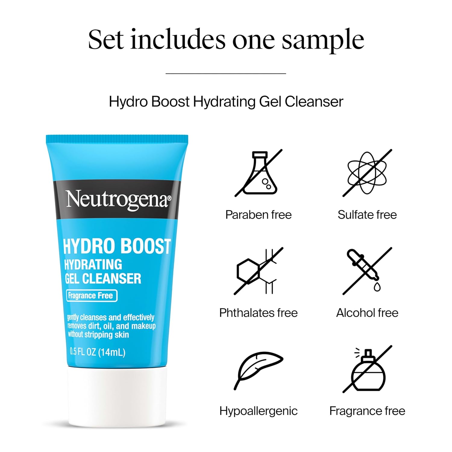 Detalle 2 de Neutrogena Hydro Boost Water Cream (72 Hr Hydration) + Trial Hydro Boost Hydrating Gel Cleanser Set