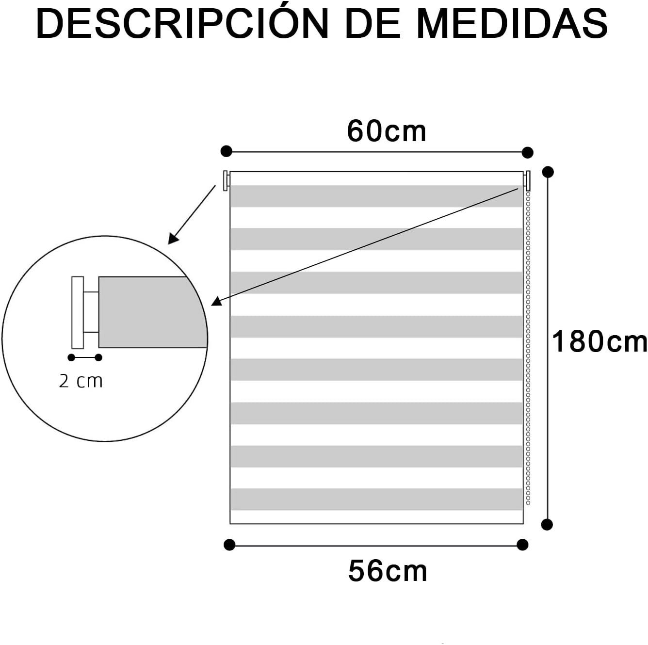Thumbnail 3 de Mercury Textil Estor Noche y Día 60x180 Blanco