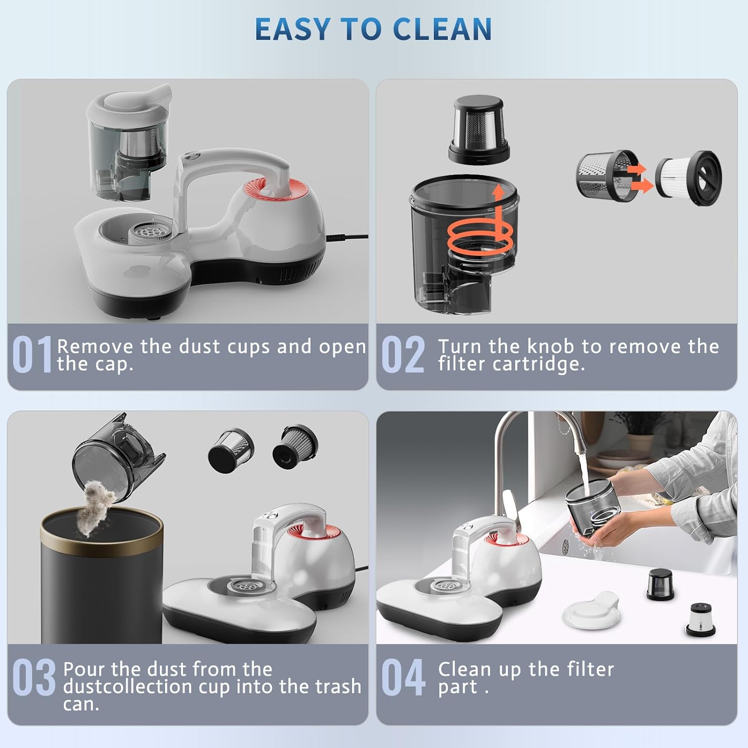 Thumbnail 6 de Hersven Mattress Vacuum Cleaner 16KPa UV handheld 🧹
