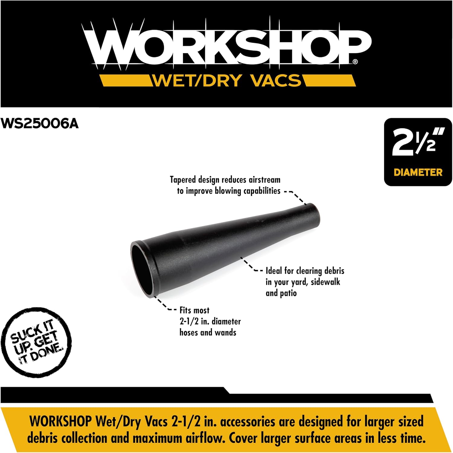 Detalle de WORKSHOP Wet/Dry Vacuum Blower Nozzle WS25006A