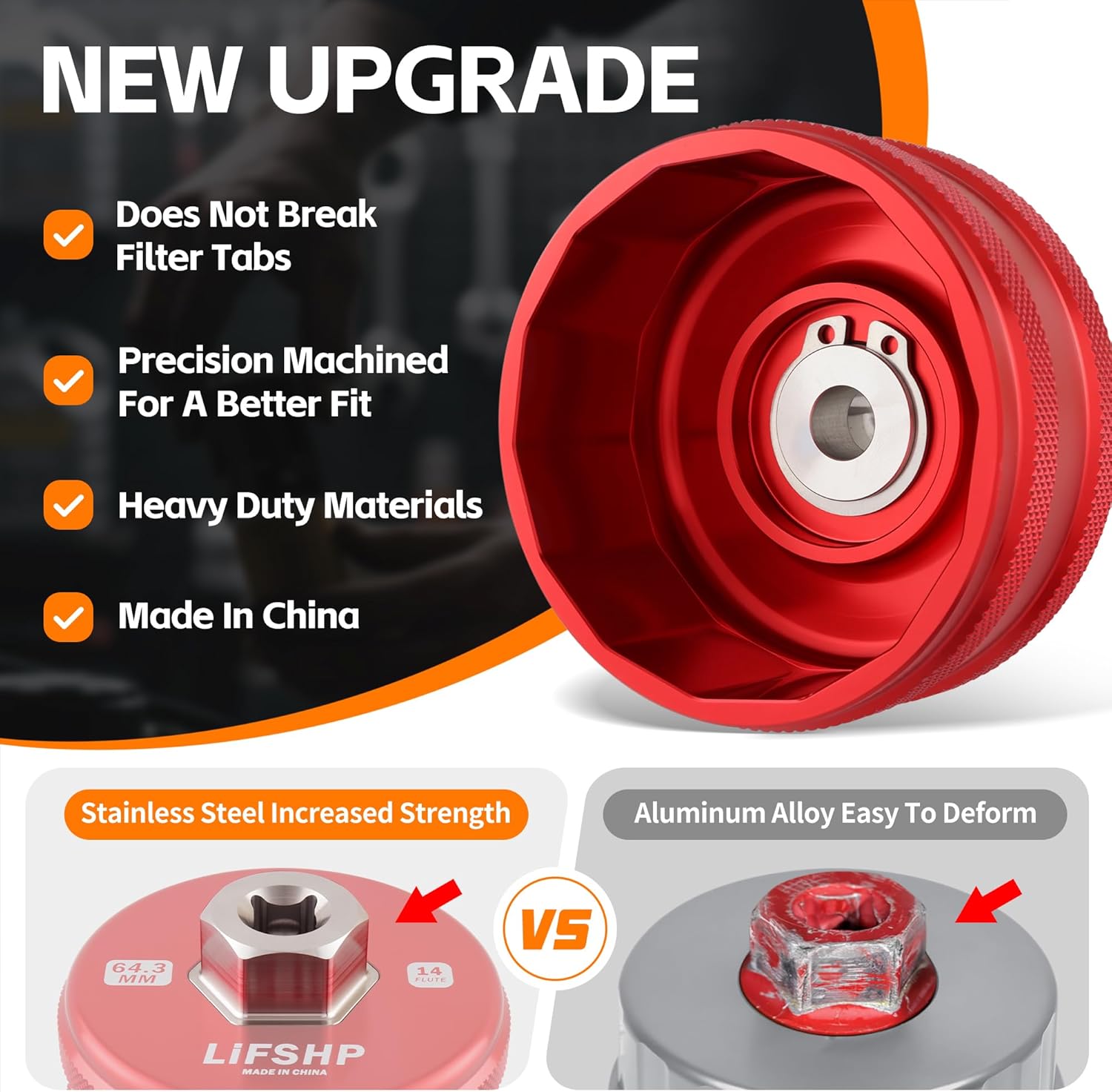 Thumbnail 1 de LIFSHP 64mm Oil Filter Wrench for Toyota 🔧