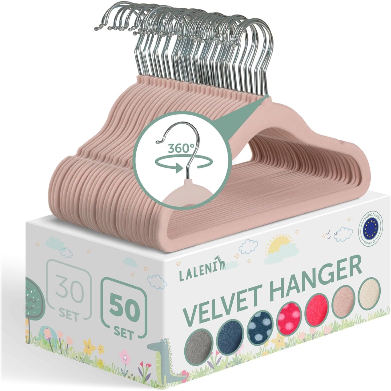 Detalle de Laleni Grucce per bambini 50 pezzi, rivestite in velluto