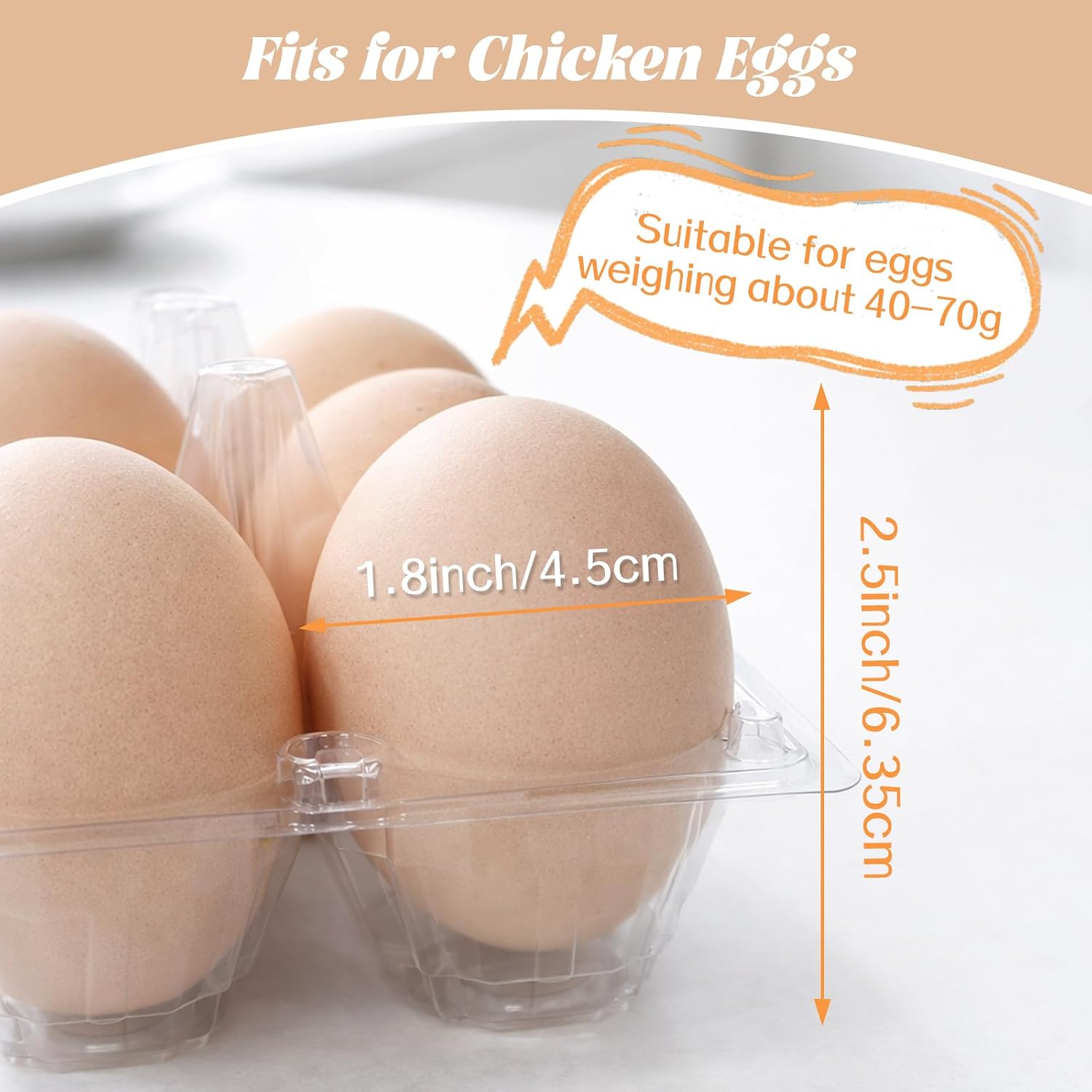 Thumbnail 2 de WIKDAY Clear Plastic Egg Cartons, 60-Pack, Reusable 12-Count Containers