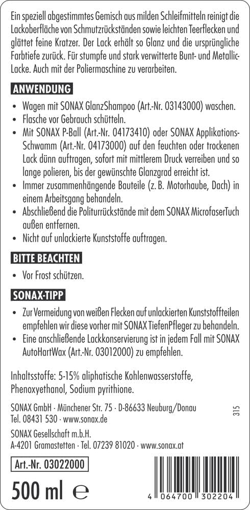 Thumbnail 1 de SONAX LackReiniger 500 ml