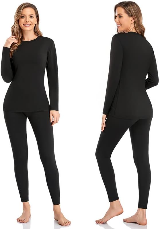 Detalle de SIMIYA Women's Fleece-Lined Thermal Underwear Set