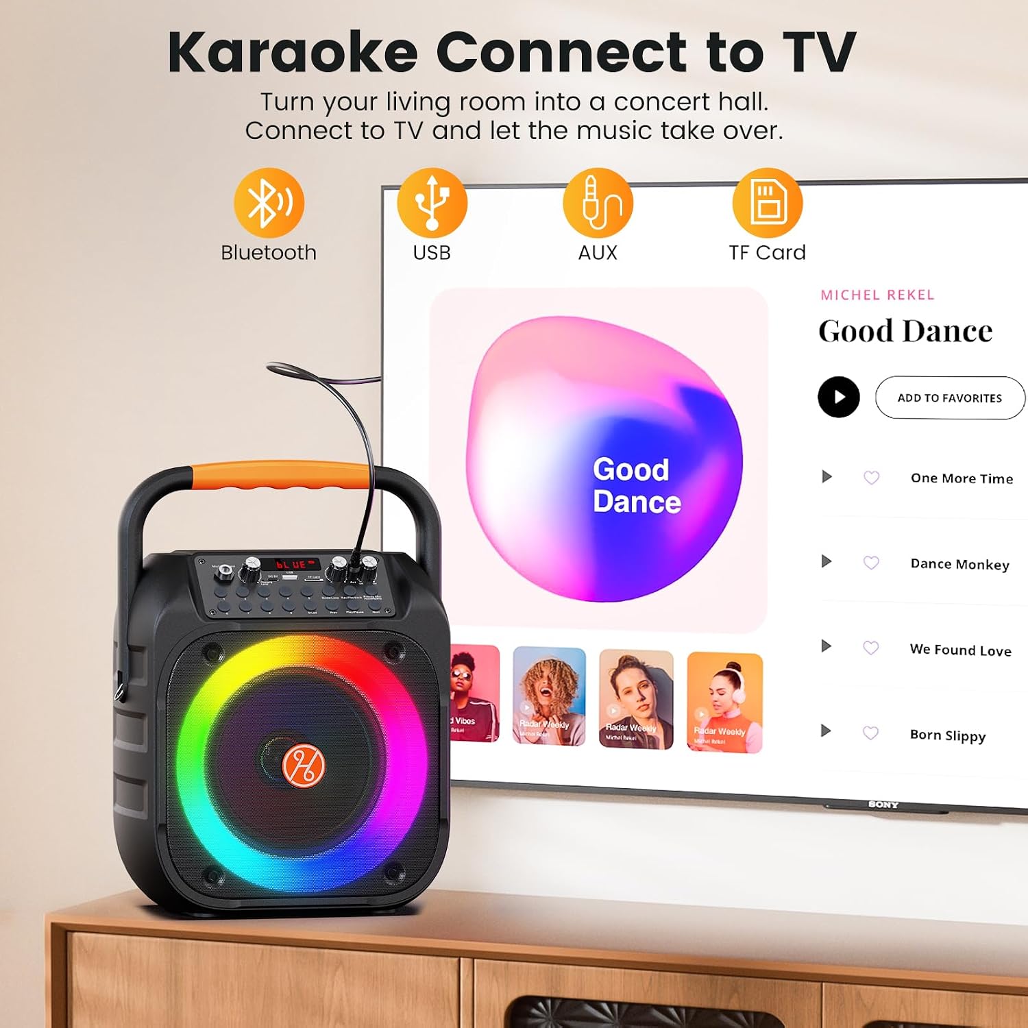 Detalle de Portable Karaoke Machine with 6.5-Inch Subwoofer