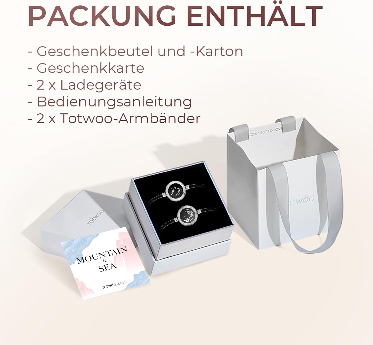 Detalle 2 de Bracelet connecté TOTWOO pour couples à distance – bracelet vibrant, nœud tressé ajustable en acier inoxydable
