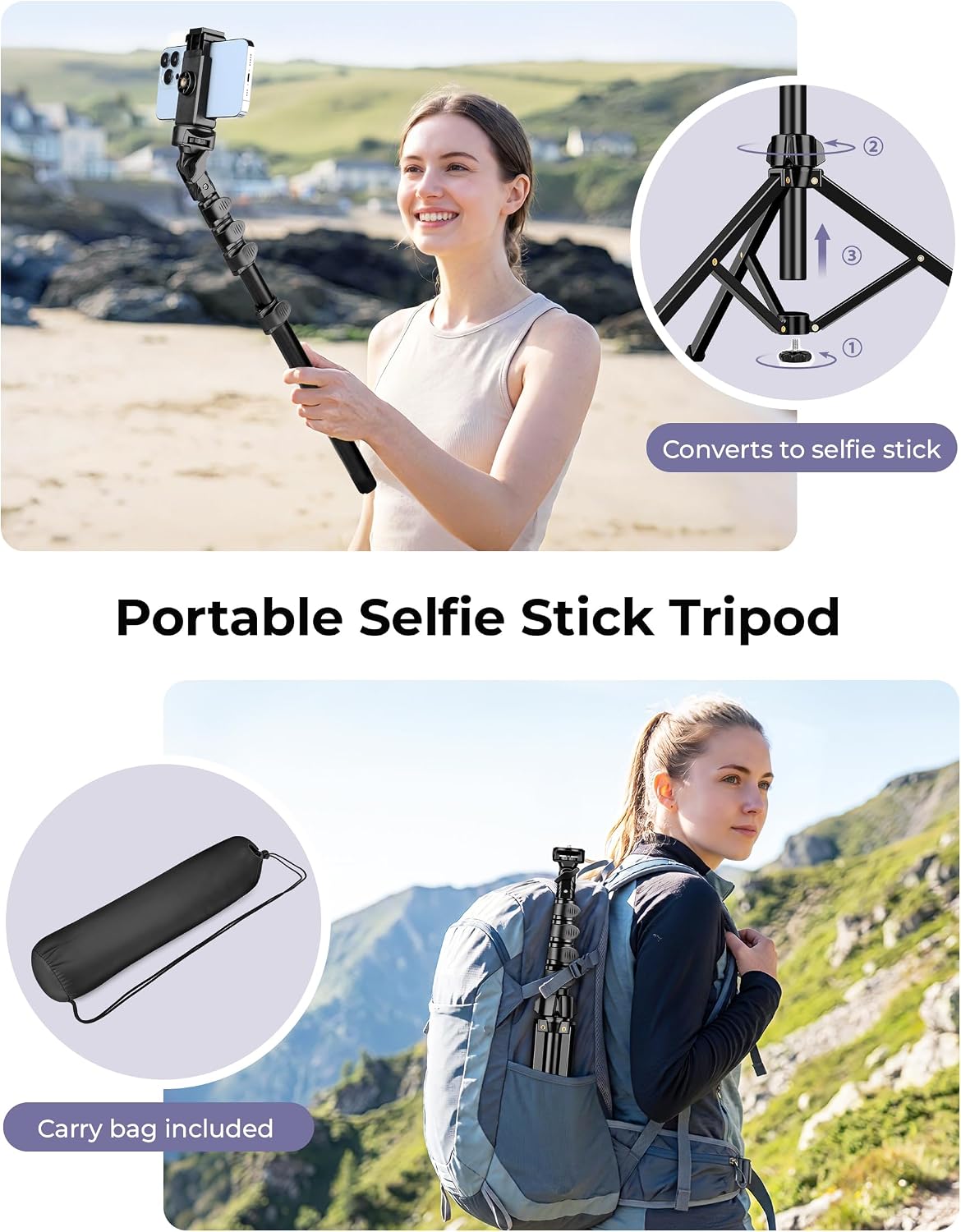 Thumbnail 6 de Victiv 81-Inch Phone Tripod Stand with Flexible Gooseneck and Remote
