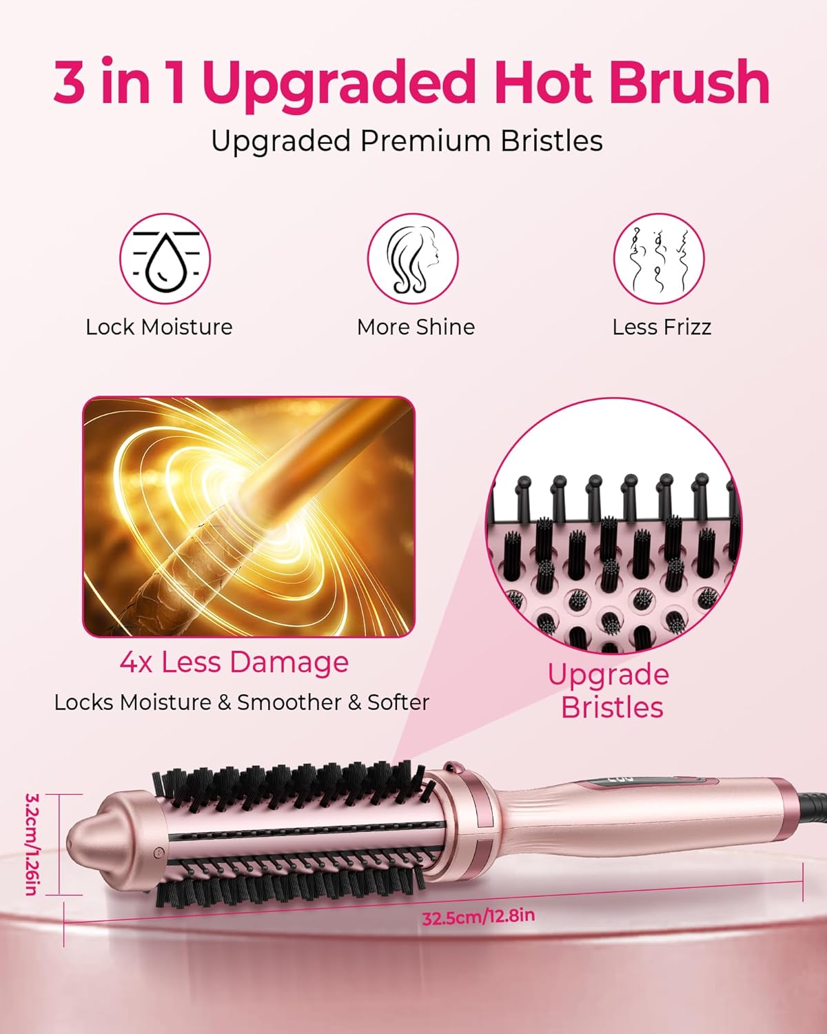 Thumbnail 4 de UKLISS Thermal Brush 32mm Pro Ionic Heated Round Brush – 3 in 1