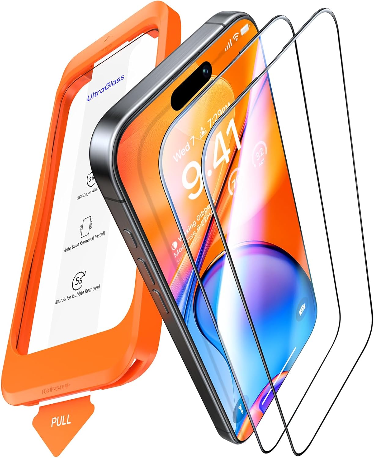 Detalle de UltraGlass TOP 9H+ Armor for iPhone 15 Pro Screen Protector