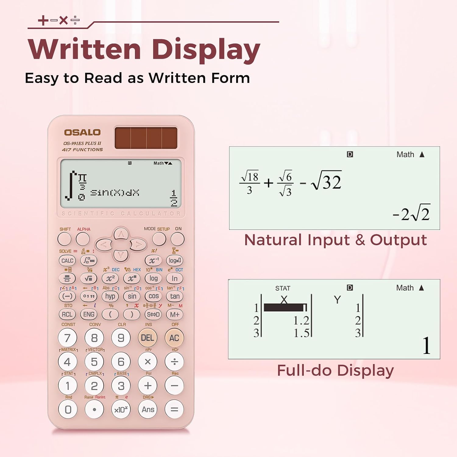 Thumbnail 1 de OSALO 417 Function Scientific Calculator