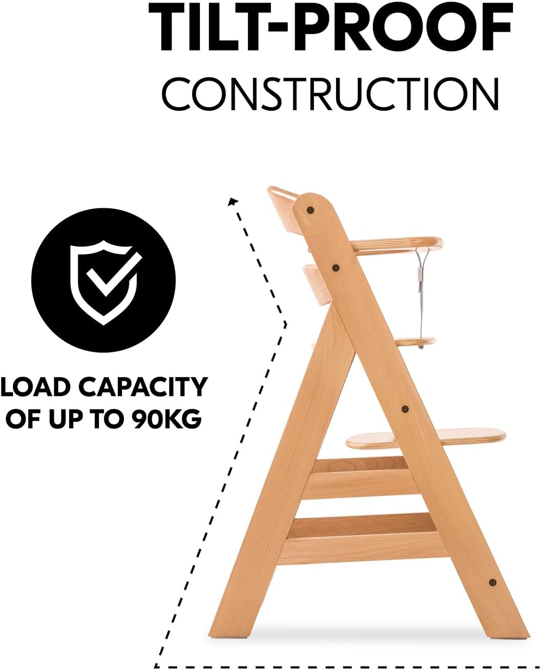 Thumbnail 3 de hauck Alpha+ Natural Wooden High Chair – adjustable, sustainable beechwood from FSC forests