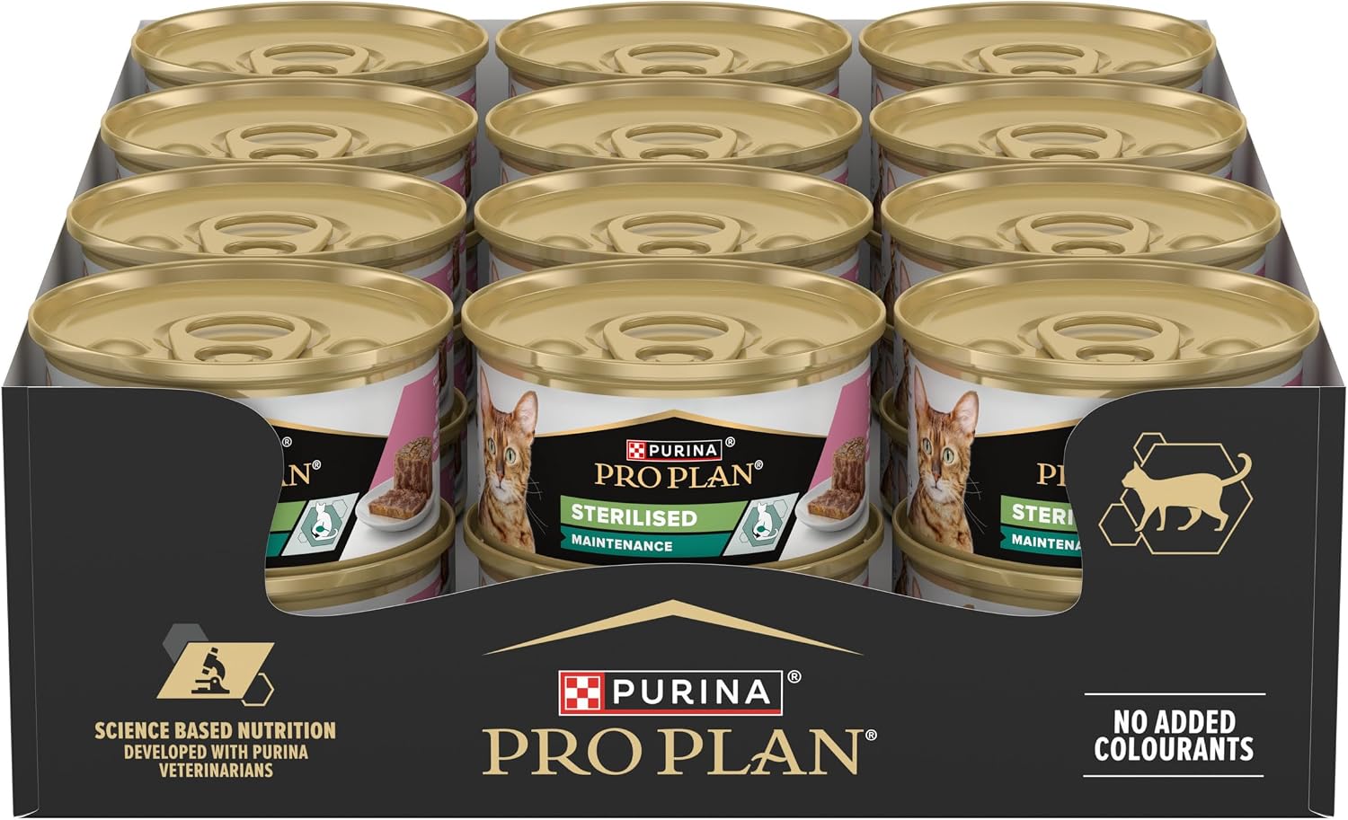 Detalle de Purina Pro Plan Sterilised Maintenance Cibo Umido per Gatti Sterilizzati – Patè Salmone e Tonno, 24 Lattine da 85 g
