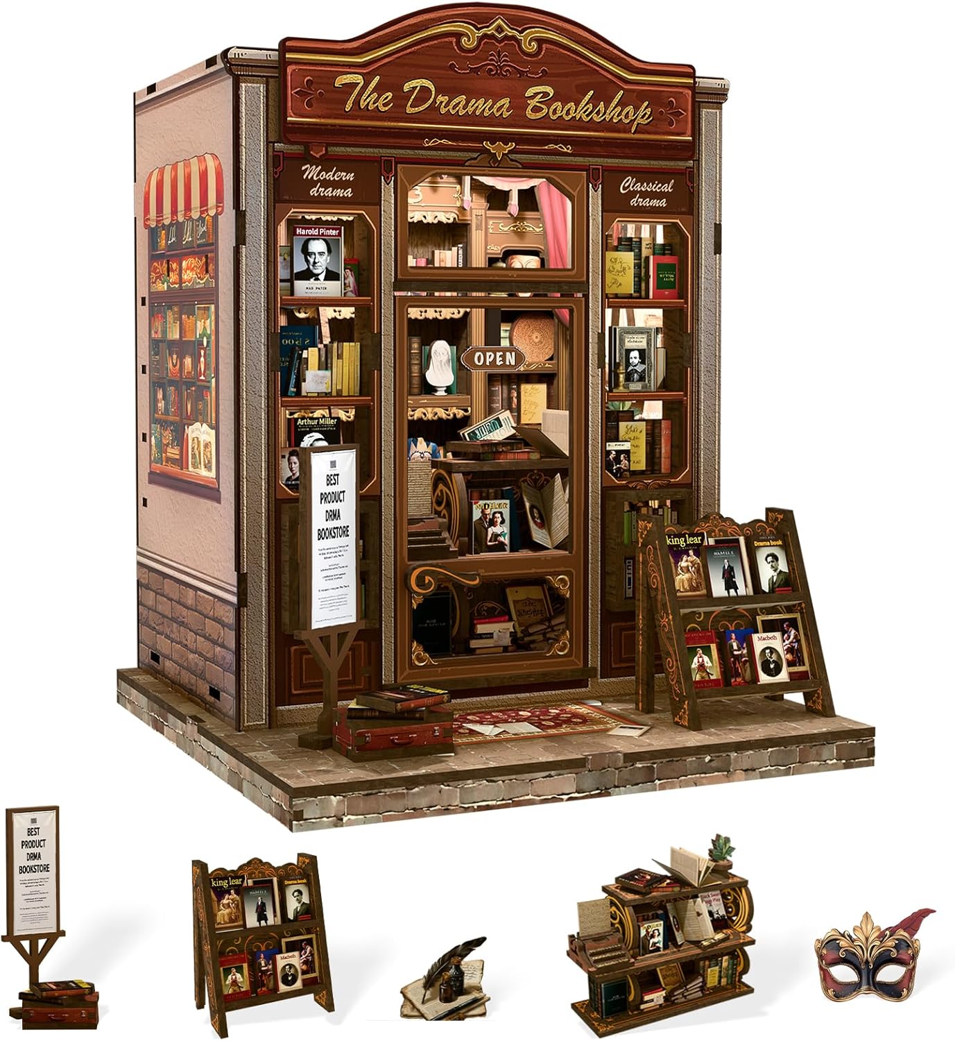 Thumbnail 5 de CUTEBEE Owl Bookstore Book Nook Kit: DIY Miniature with LED Light