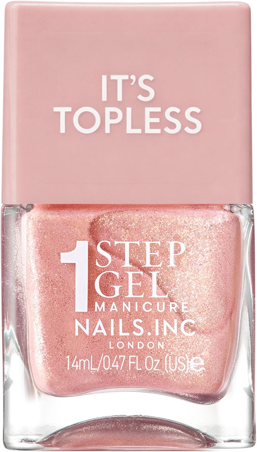 Detalle de Nails.INC It's Topless Gel-Like Nail Polish in Remi – 4-in-1 Nude Shimmer (14 ml)