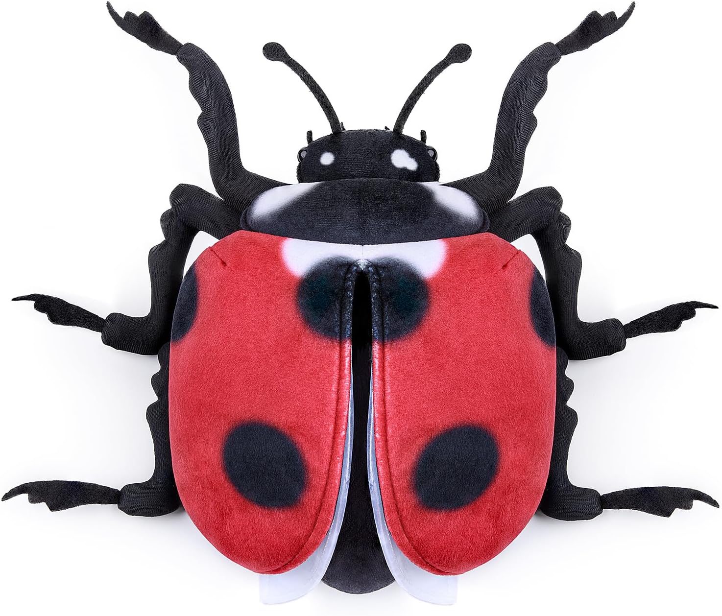 Detalle de Lilizzhoumax Ladybug Plush Toy 10inch: Realistic, Soft & Cuddly Beetle for Play, Décor and Gifting