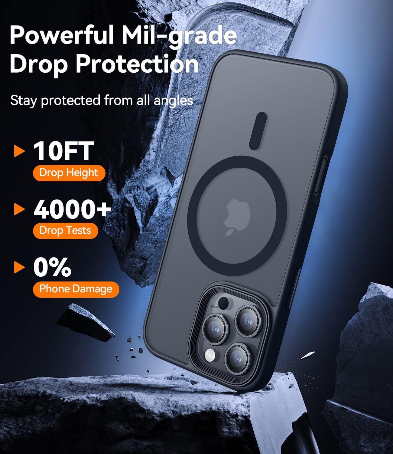 Detalle 2 de CANSHN Coque Magnétique pour iPhone 16 Pro (6,3 pouces) – Revêtement mate, protection complète et compatibilité MagSafe