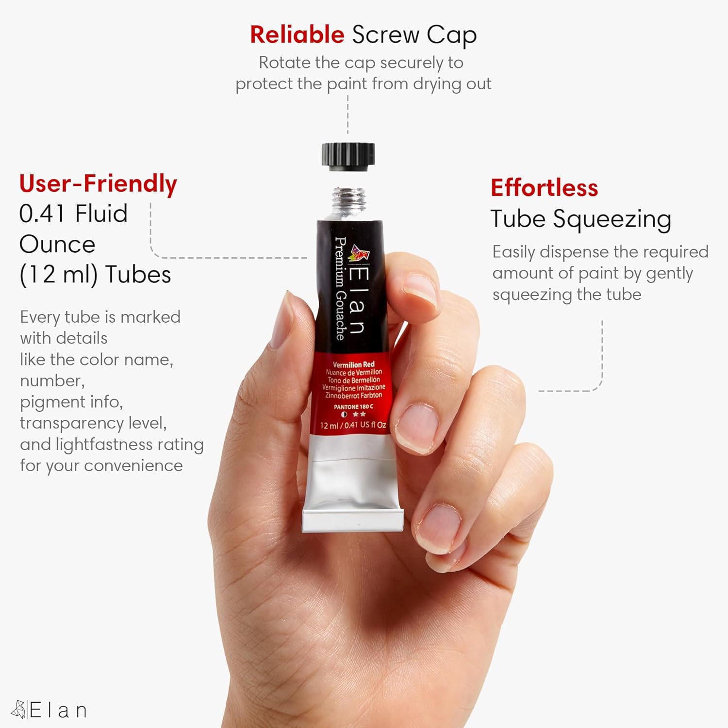 Detalle 2 de Elan Set Pintura Gouache 24 tubos 12ml 🎨
