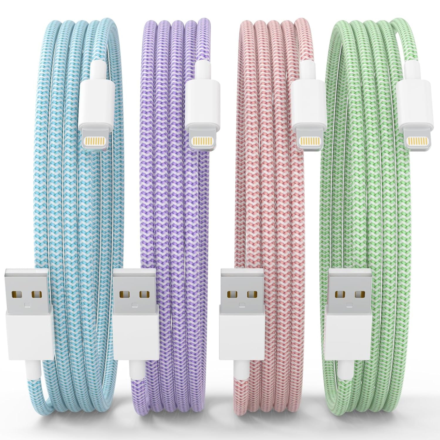 Detalle de iPhone Charger Cable 6ft MFi Certified 4-pack