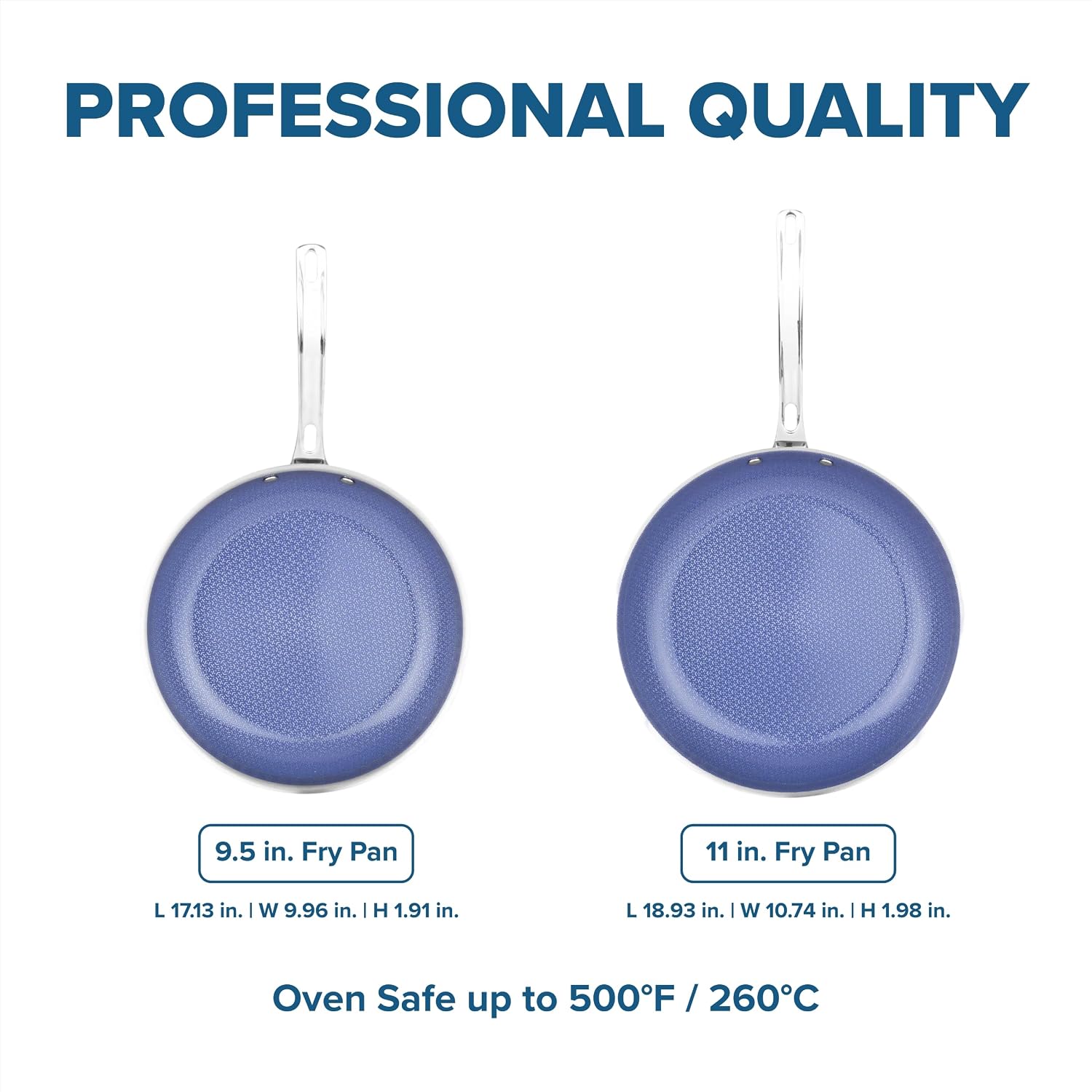 Thumbnail 4 de Viking Hybrid Plus 3-Ply Ceramic Nonstick Frying Pan Set (9.5” & 11”), PFAS-Free, Induction Compatible