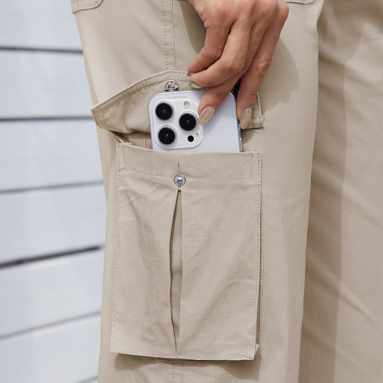 Thumbnail 4 de Hormtaer Women’s 3/4 Cargo Capri Joggers with 6 Pockets – Summer Outdoor Hiking Trousers