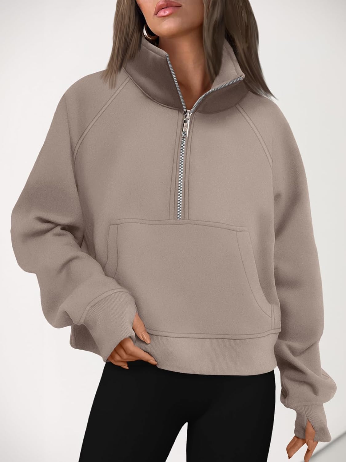 Thumbnail 5 de AUTOMET Women's Half Zip Cropped Fleece Hoodie (Fall 2026)
