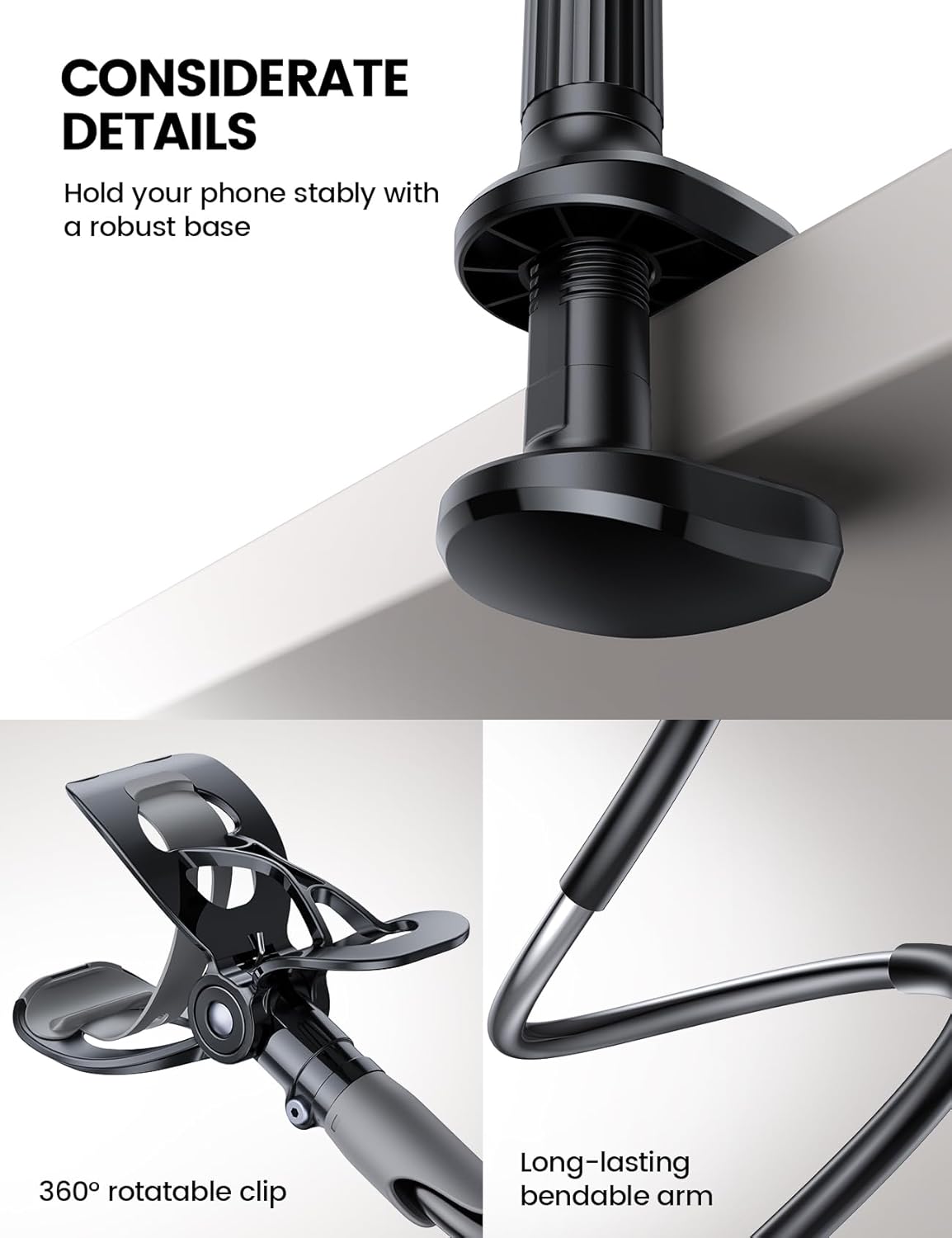 Thumbnail 5 de Lamicall Gooseneck Phone Holder for Bed ⚙