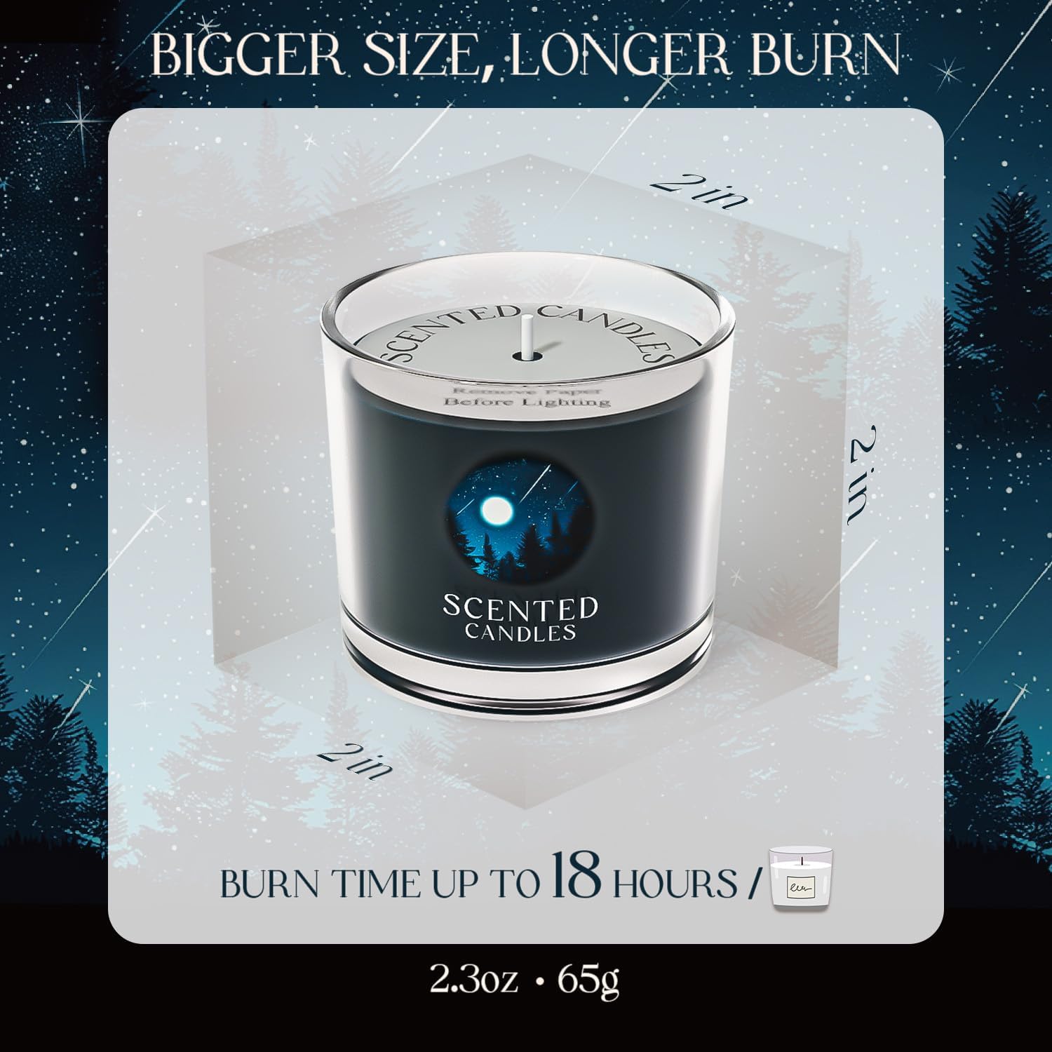 Thumbnail 2 de CHILLFLAME Men’s Scented Votive Candle Gift Set (Black, 3 pack, 200g)