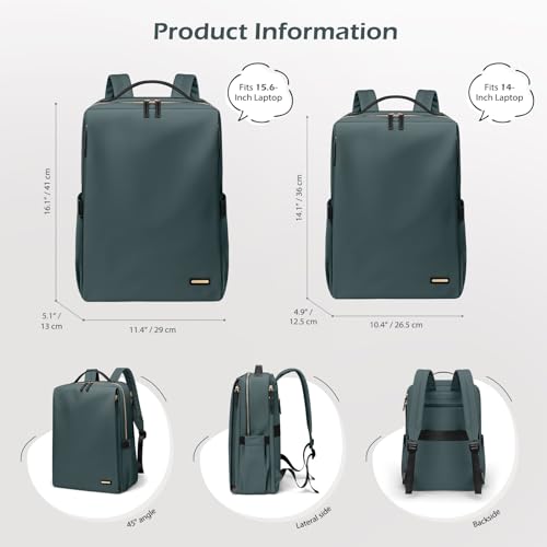 Detalle de GOLF SUPAGS Mochila elegante para portátil de 14" para mujer – estilo y comodidad para trabajo, universidad y viajes