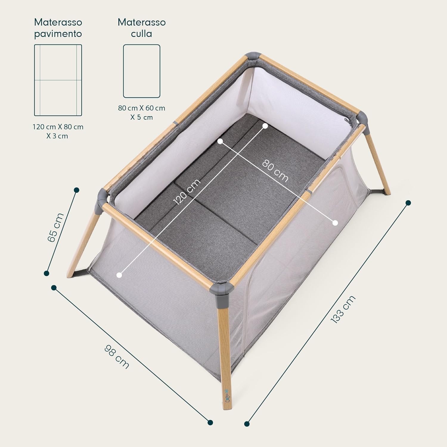 Thumbnail 3 de Tutti Bambini CoZee® Go 3-in-1 Culla, Box Lettino da Viaggio (0-3 anni) con Materasso e protezione impermeabile