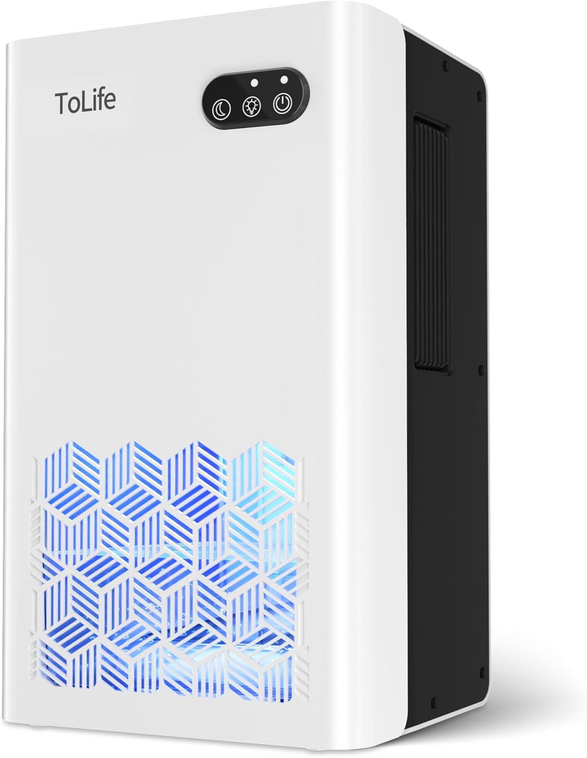 ToLife Home Dehumidifier (1000 sq.ft) with 95 OZ Tank, Auto Shut Off, 7-Color LED Light