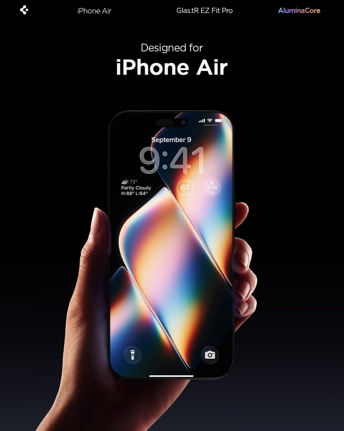 Thumbnail 1 de Spigen Glas.tR EZ Fit Pro – Verre trempé 9H pour iPhone (2 pièces), pose facile