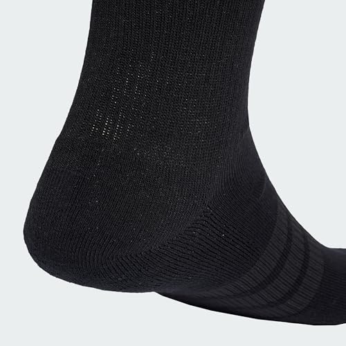 Detalle 2 de Adidas Unisex Cushioned Crew Socks 6er-Pack – Schwarz/Schwarz/Weiß, Größe 40-42
