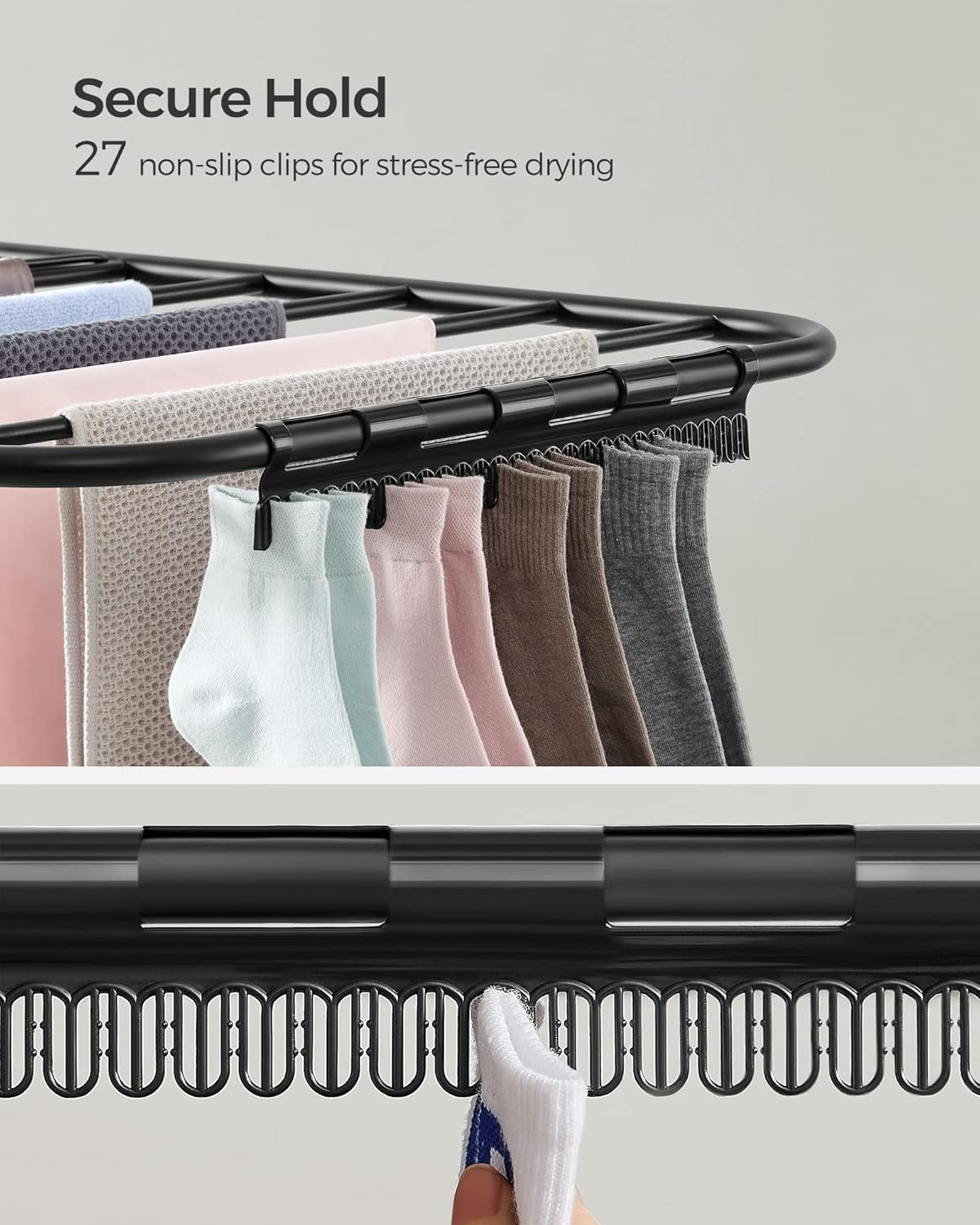 Detalle 2 de SONGMICS Clothes Drying Rack, 33 Rails