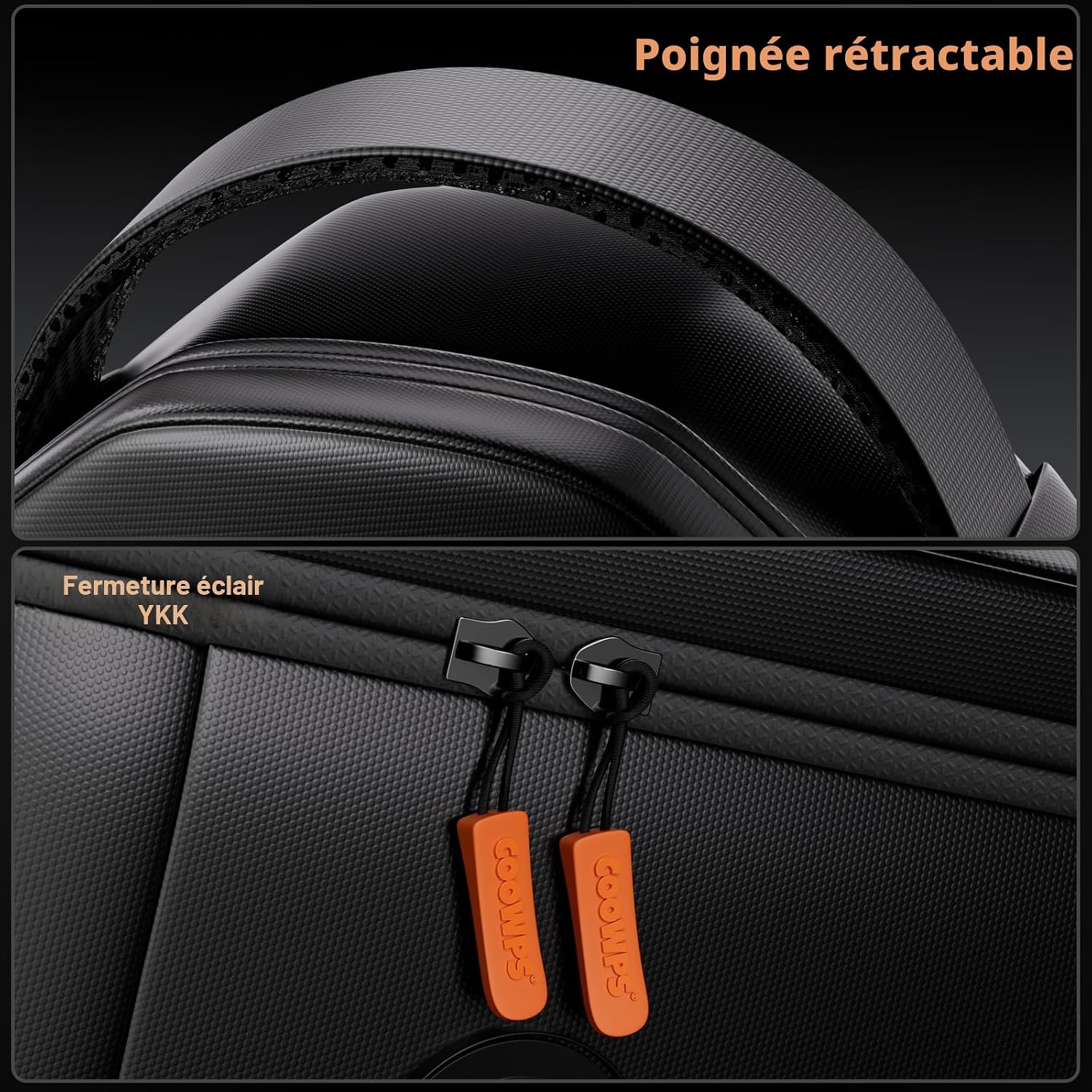 Detalle de Sac à bandoulière COOWPS pour Switch 2 (2025) – Étui de voyage élégant et robuste