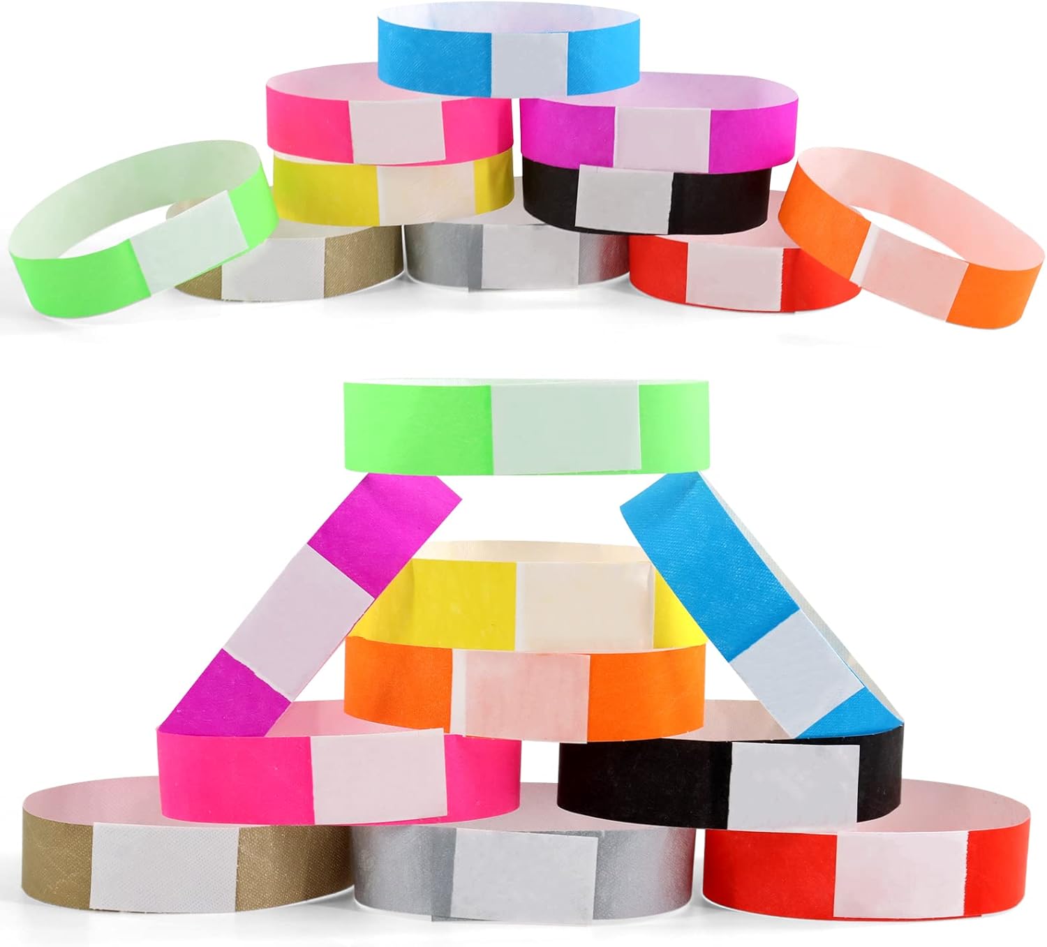 Thumbnail 6 de Annhao confezione da 200 braccialetti carta eventi impermeabili, fluo party (19×250 mm)