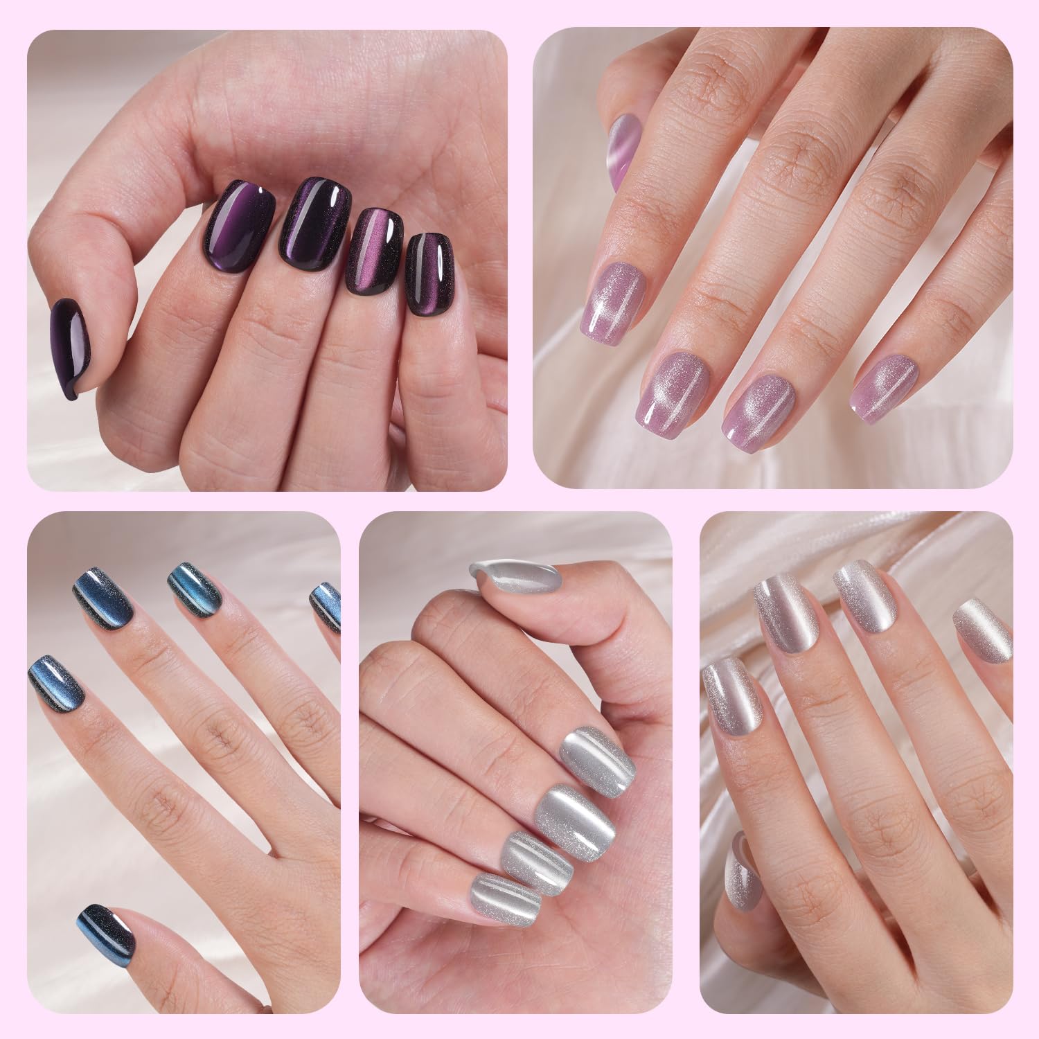 Thumbnail 3 de Plauva Cat Eye Press On Nails 150Pcs