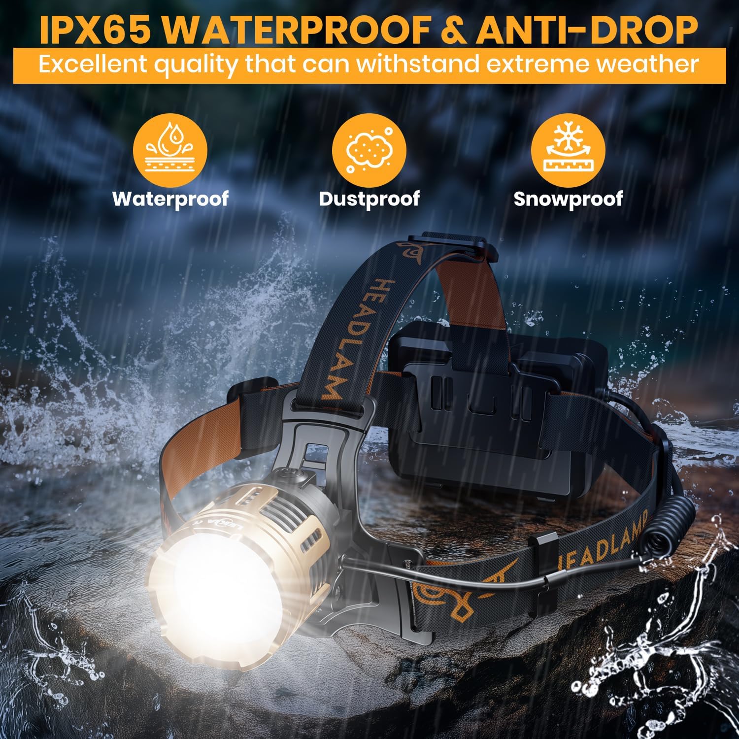 Thumbnail 5 de LEKIA Linterna frontal recargable 100000LM 9000mAh IPX67 🔦