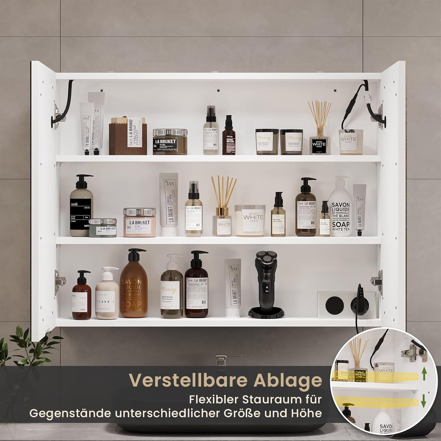 Thumbnail 6 de DICTAC specchio contenitore bagno 70x16x60