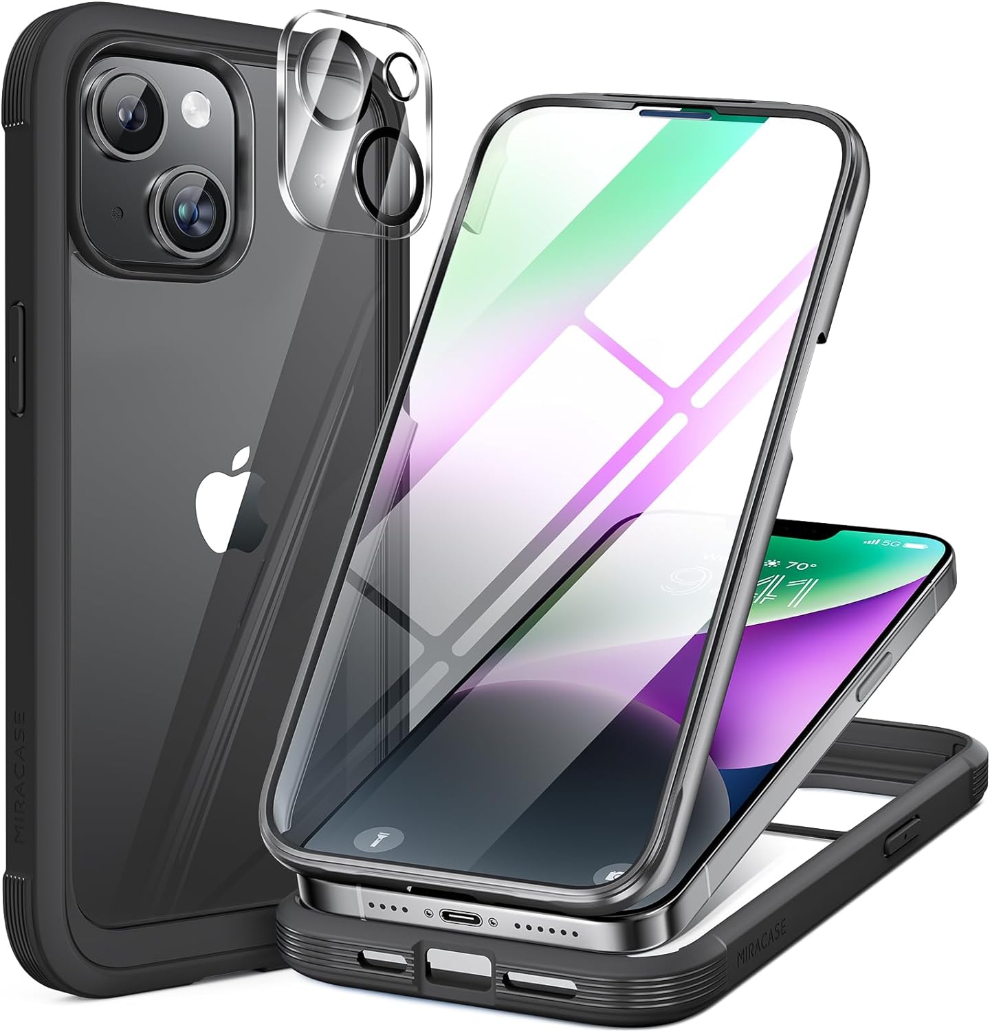 Detalle de Miracase iPhone 14 clear case 6.1-inch