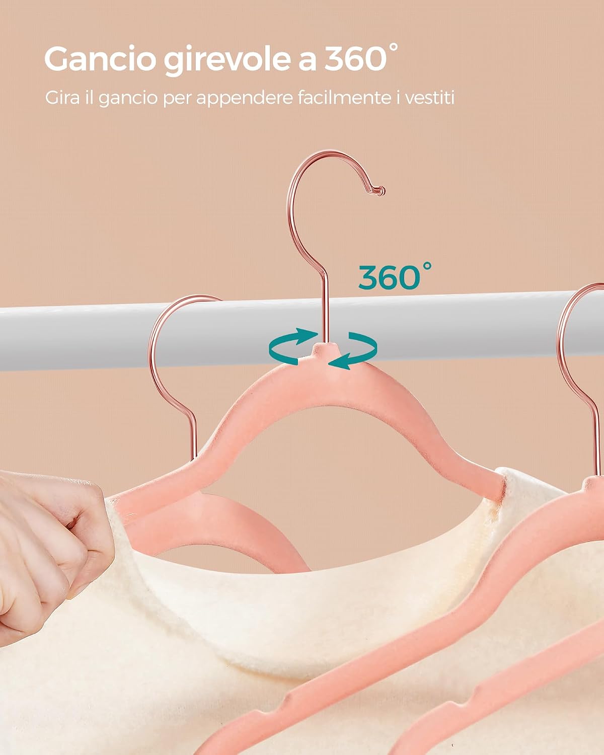 Detalle de SONGMICS Grucce Velluto 30 pezzi 41,5 cm