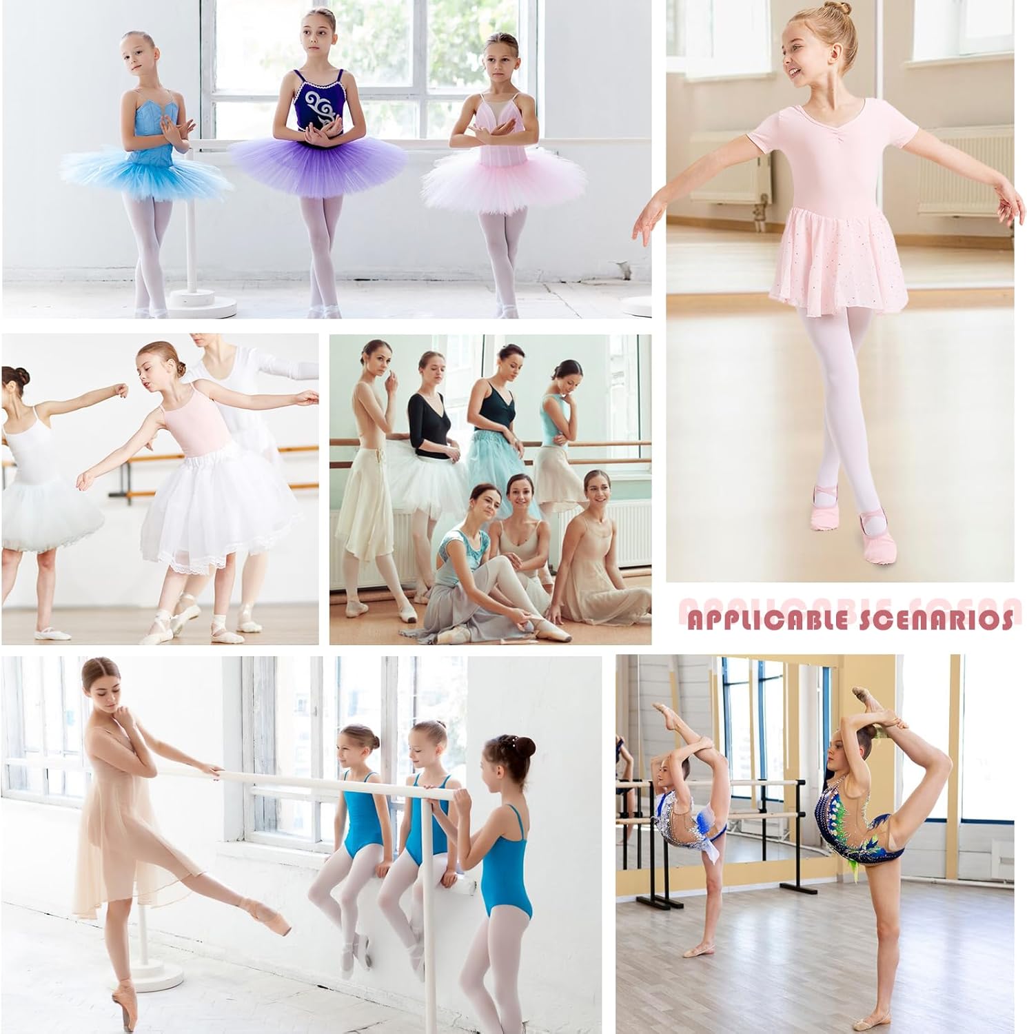 Thumbnail 1 de Acfoda chaussons de ballet en toile douce avec semelle en daim antidérapante (22 à 44 EU)
