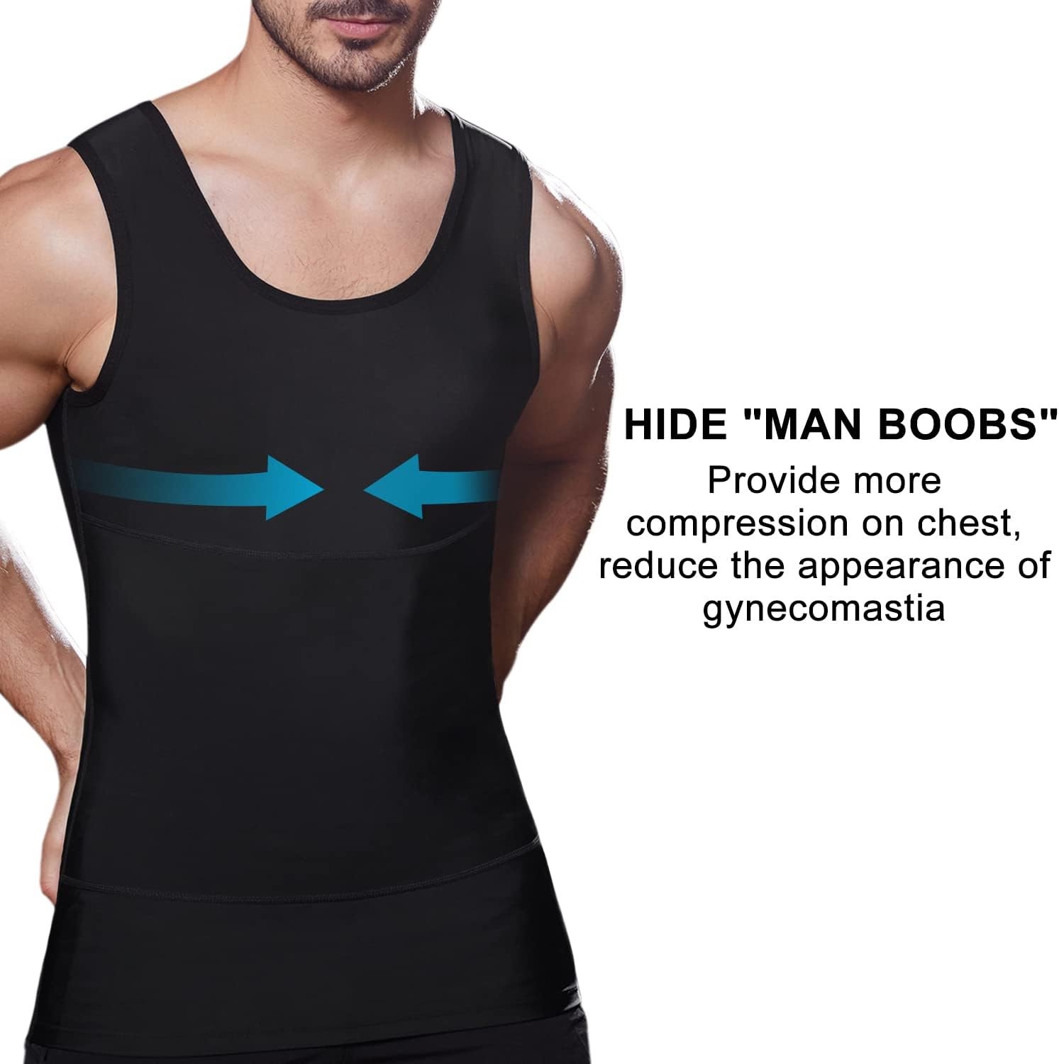 Thumbnail 1 de Mens Slimming Compression Shirt for Gynecomastia 🩲