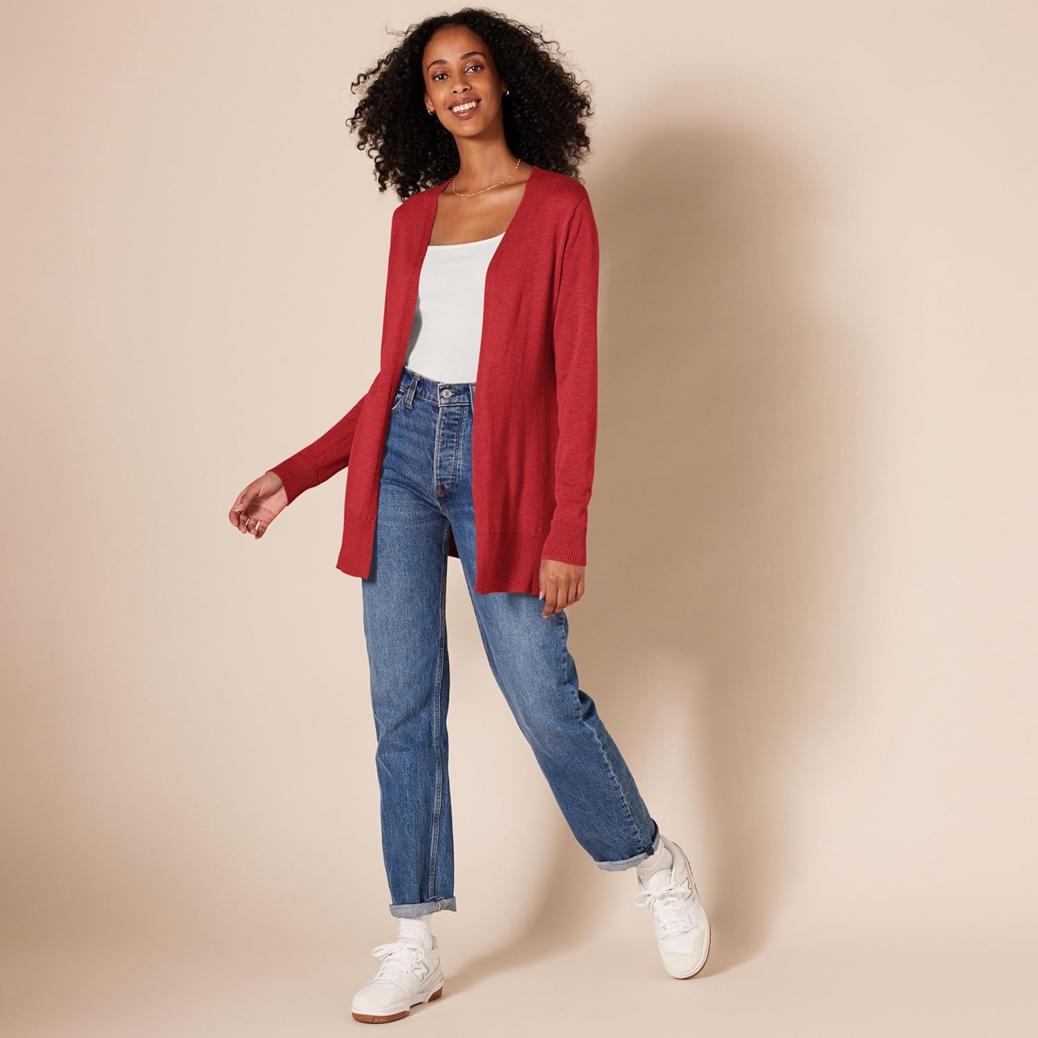 Thumbnail 2 de Amazon Essentials Damen leichte Strickjacke ohne Knöpfe (Übergröße erhältlich) – offene Rebeca aus leichter Baumwoll-Mischung